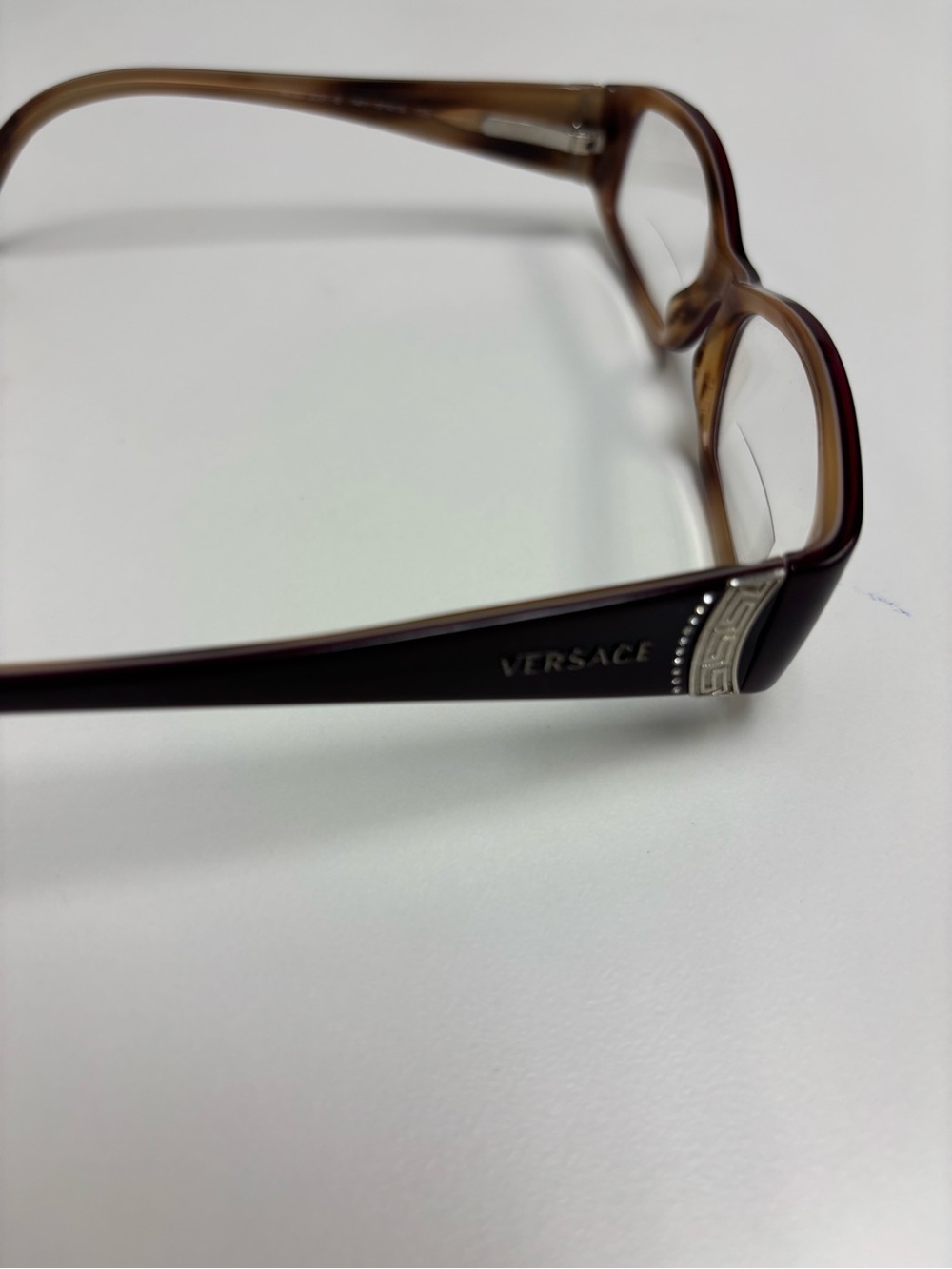 Versace Mod 3091-B Burgundy Rectangular Eyeglasses Frames - Picture 4 of 7